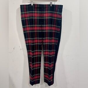 Ralph Lauren Holiday Plaid Dress Pants with Tuxedo Detail Size 16
